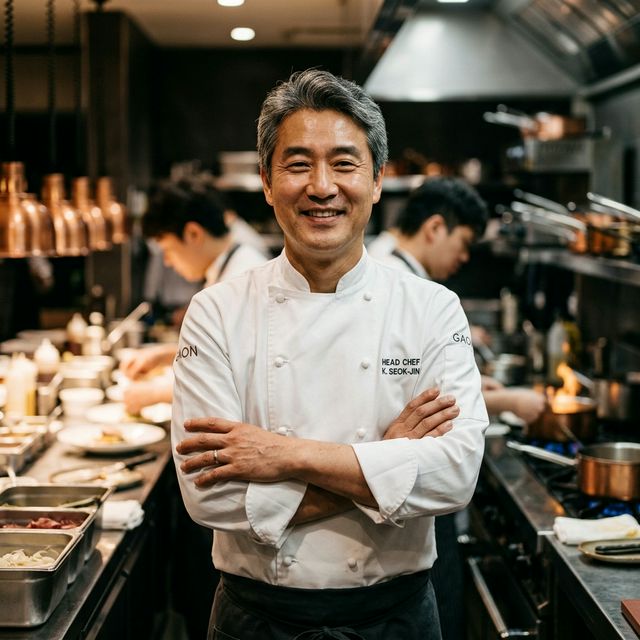 오픈 키친 조리 장면